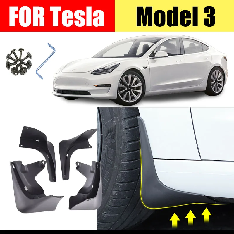 Muda klapid Eest Tesla model3 porilauad vendrid splash MUDA guands Auto Tarvikud, Vendrid Muda Valvurid Taga Ees