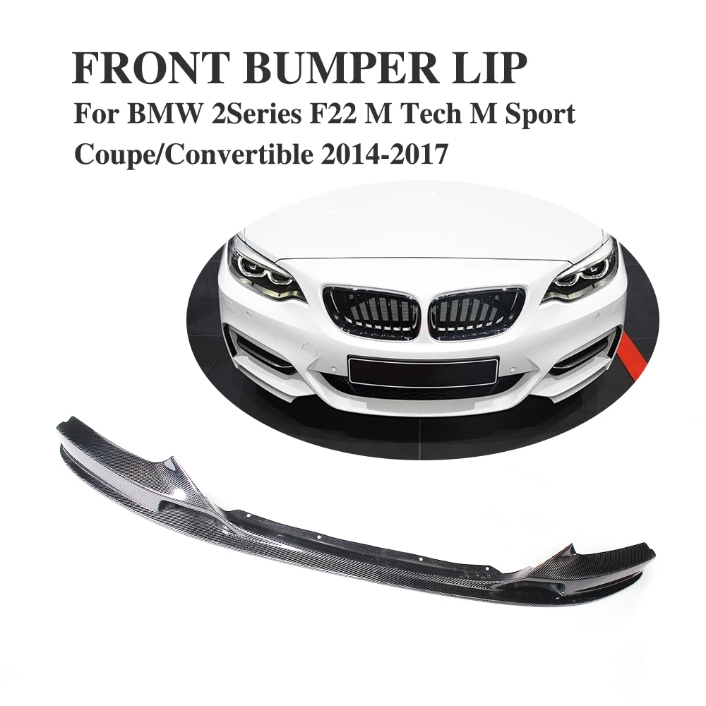 Auto Tarvikud Carbon Fiber Front Bumper Huule Lõug Spoiler Põll BMW 2Series F22 M Tech M Sport Coupe Convertible 2014-2017