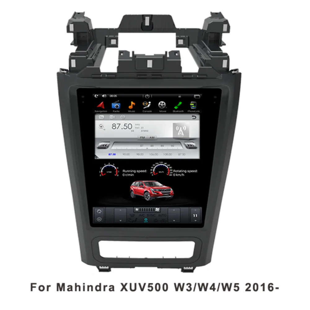 Tesla Stiilis Android Auto GPS Navigatsiooni Multimeedia Mängija Mahindra XUV500 W3/W4/W5 2016 - Auto Raadio Stereo