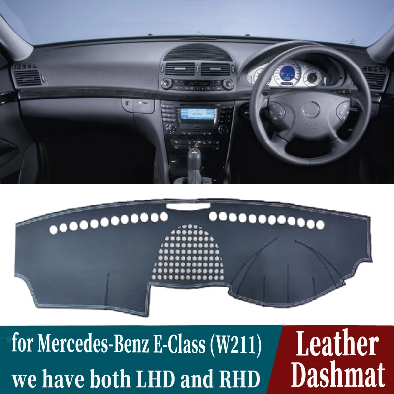 Nahast Dashmat Armatuurlaua Kate Padi Dash Mat Vaip Auto-Stiil Mercedes-Benz E-Class (W211) E220 E200 E300 2003-2008