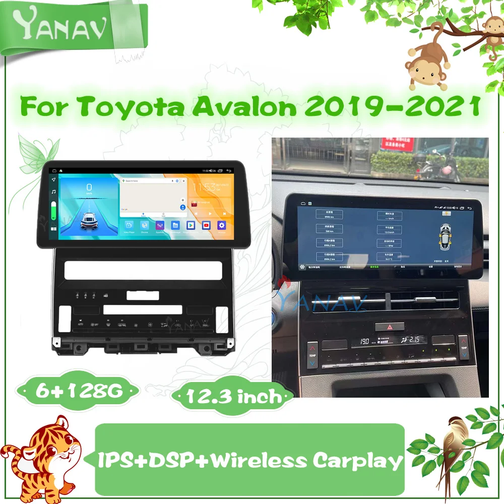 Autoraadio Carplay Android 2 Din Toyota Avalon 2019-2021 Auto Video, Audio Tape Recorder GPS Navigation Mms MP3 Mängija