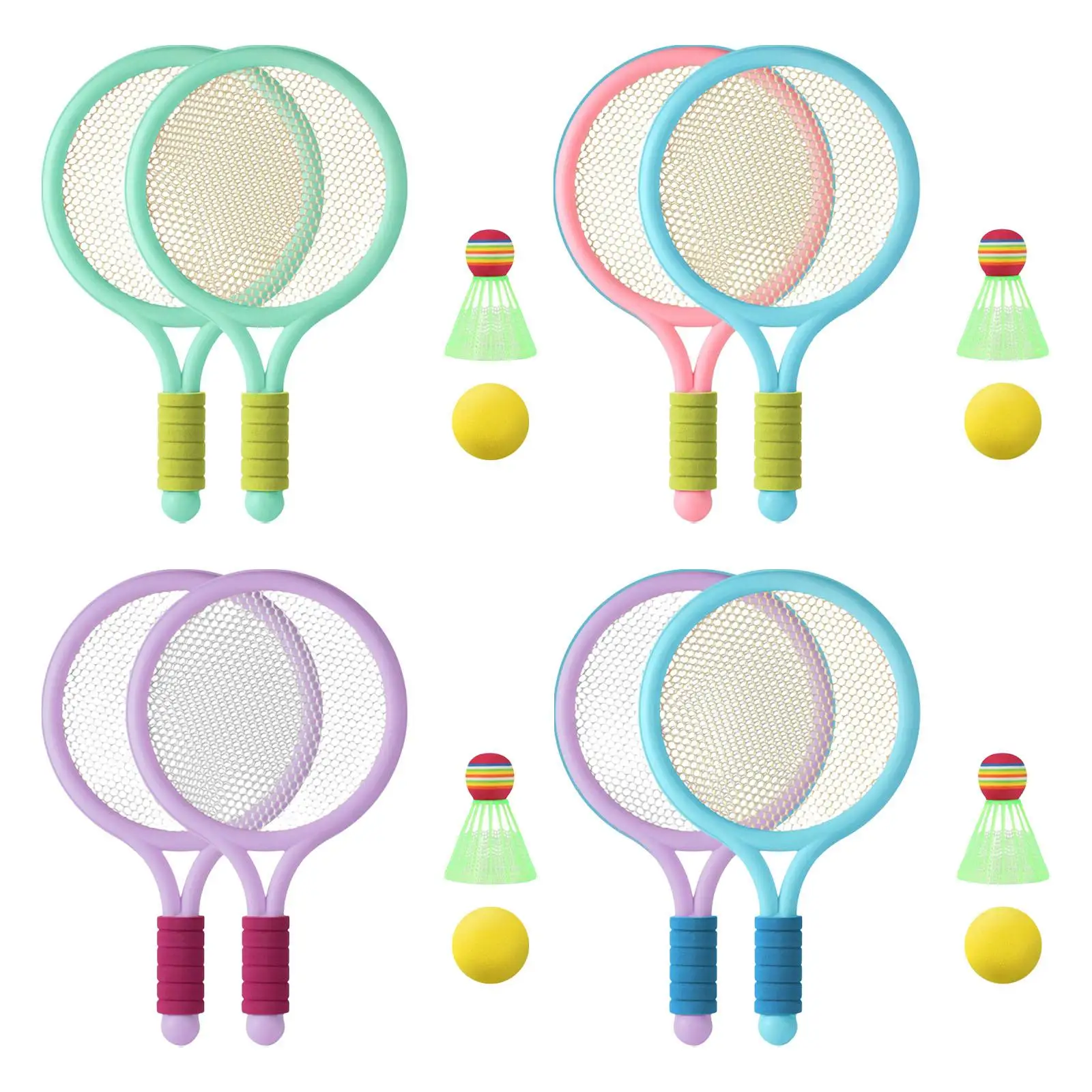 Lapsed tennisereketite Komplekt Topelt Sport Kerge Algajale Koolitus