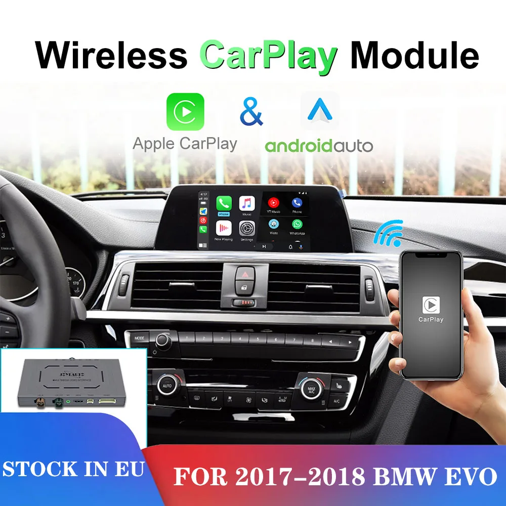 2017-2018BMW EVO Traadita Apple Carplay moodul iOS13 Android Peegel Auto Play Android Auto traadiga ai kasti Airplay MP5 Video