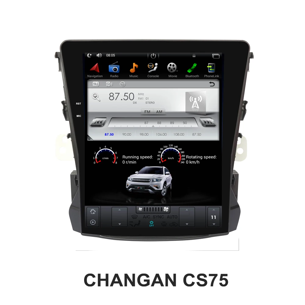 Android 9.0 Tesla Stiilis Vertikaalsete Auto GPS Nagavition jaoks CHANGAN CS75 Raadio Stereo Multimeedia Mängija, millel BT, WiFi Peegel Link