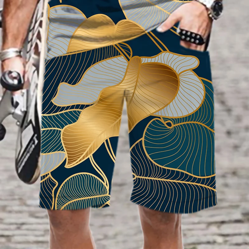 Meeste lühikesed Püksid Kiire Kuiv Abstraktne Muster Lahe Mood Harajuku Streetwear Casual Liiga Ujumine Suvel Lahti Beach Ujumistrikoo