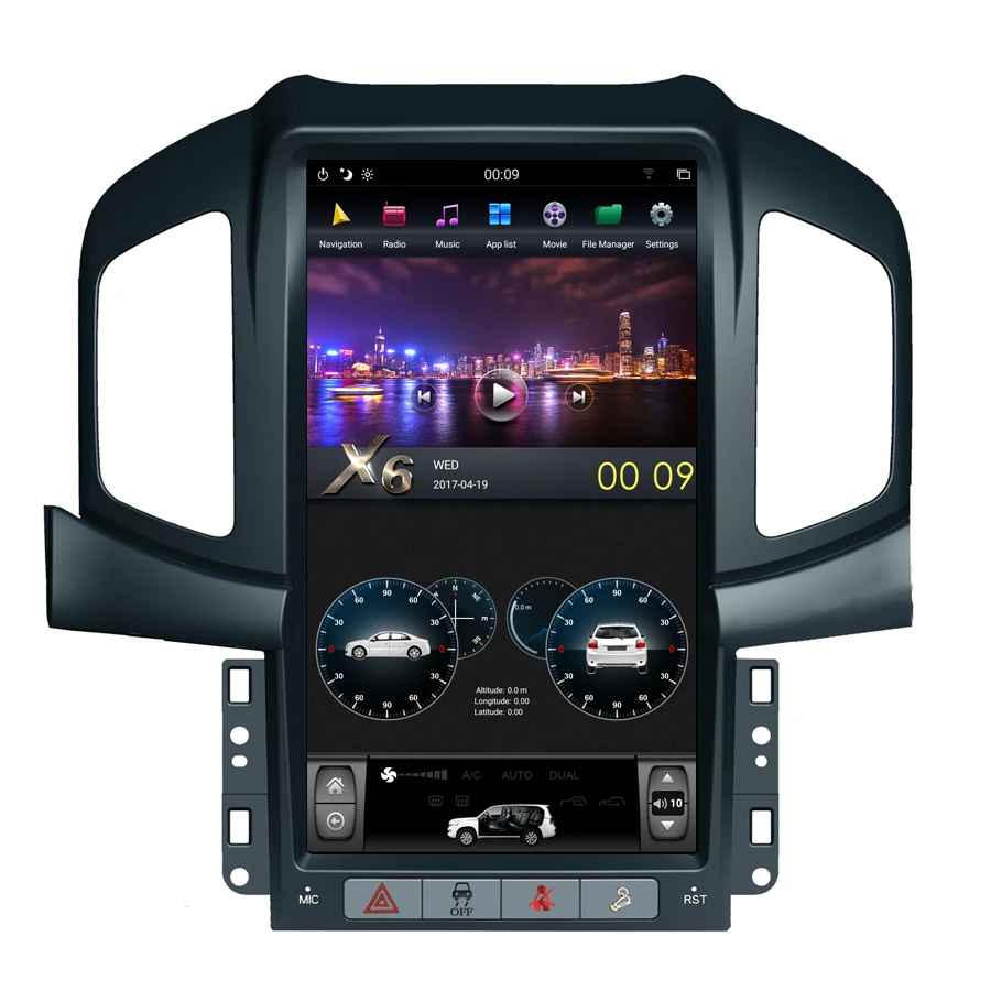 PX6 Auto Bluetooth Ekraan Tesla Android 9 GPS-Navi-Multimeedia Chevrolet Captiva 2013 2014 2017 13.6