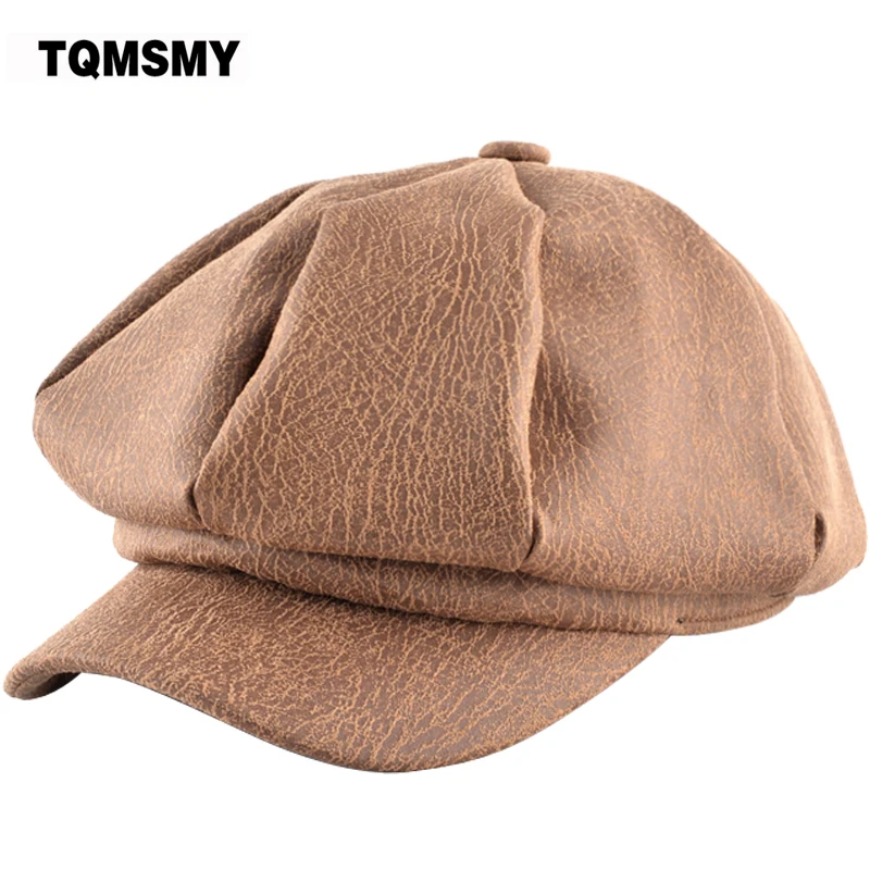 TQMSMY talvel Kaheksanurkne ühise Põllumajanduspoliitika Newsboy Müts Müts Sügiseks Ja Talve Mütsid Meeste ja naiste nahast Vabaaja Müts Müts ühise Põllumajanduspoliitika TMS81