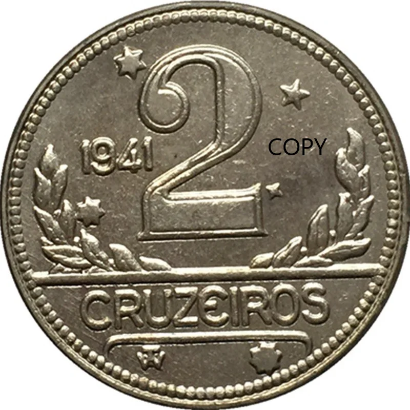 Brasiilia 1941 hõbetatud Meeldejääv Meene Münt Kingitus Õnnelik Väljakutse Mündi MÜNDI KOOPIA