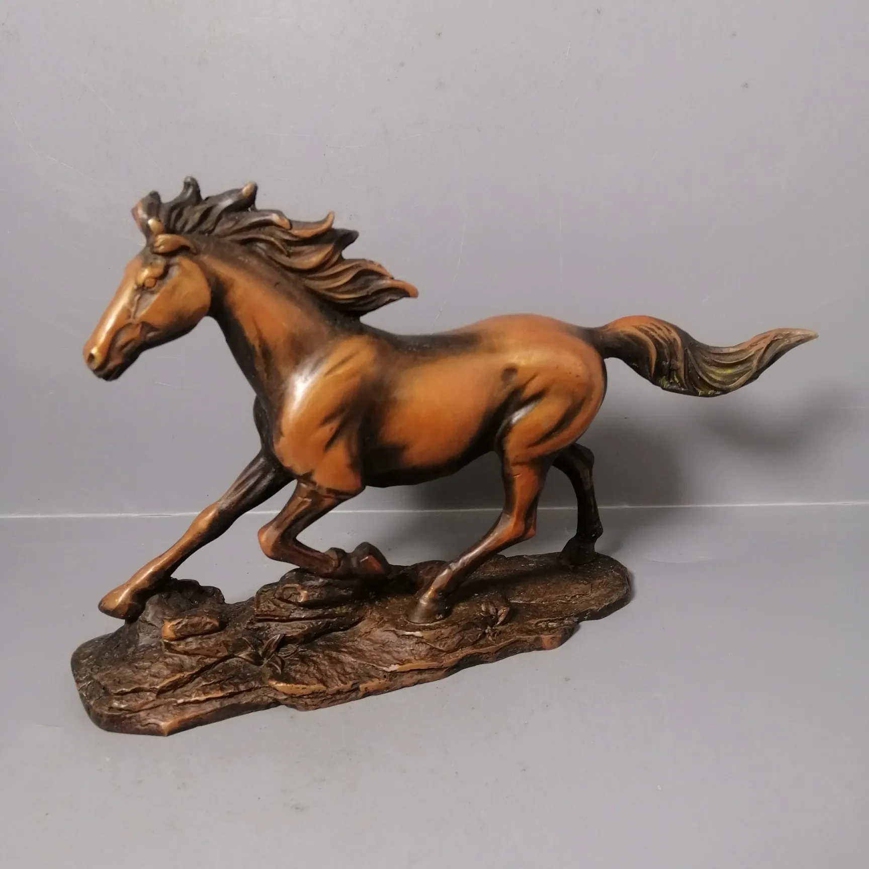 Hiina punane pronks hobune edu kuju Kaasaegse kunsti kogu pronksist skulptuur Kodu elutoas kontori kaunistamiseks kuju