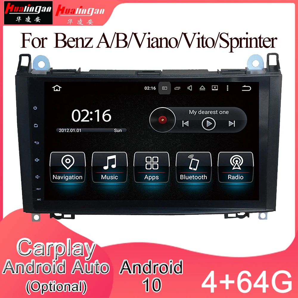 Android 10 Auto Multimeedia DVD Stereo-Raadio Mängija, GPS Navigatsioon Carplay Auto Benz A/B/Viana/Sprinter 2din