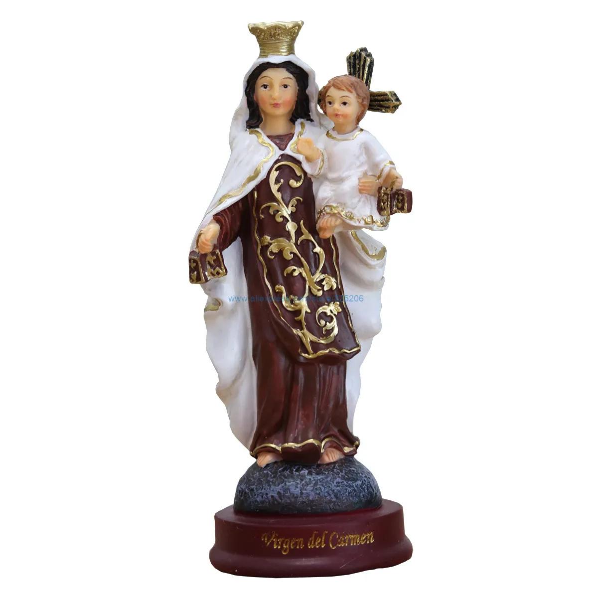 Our Lady of Mount Carmel Neitsi Maarja Kuju Katoliku Dekoratiivsed Kujud Joonis Skulptuur Kingitused 14cm 5.5 tolline UUS