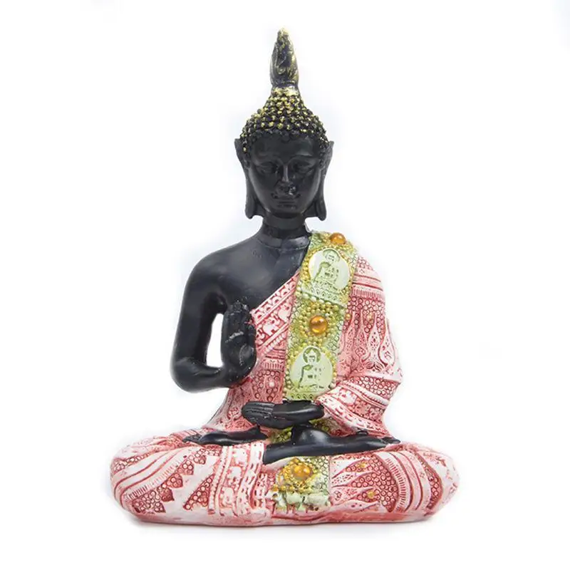 Buddha Staue Vaik, Käsitöö, Kodu Kaunistamiseks Loominguline Kingitus Laua Ornament Kagu-Punane Antiik Figuriin 11x6x16cm