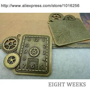 Tsingi sulam ripats ehted tarvikud diy käsitöö materjali võlusid kahe ümmarguse mehaanilised kellad kellad