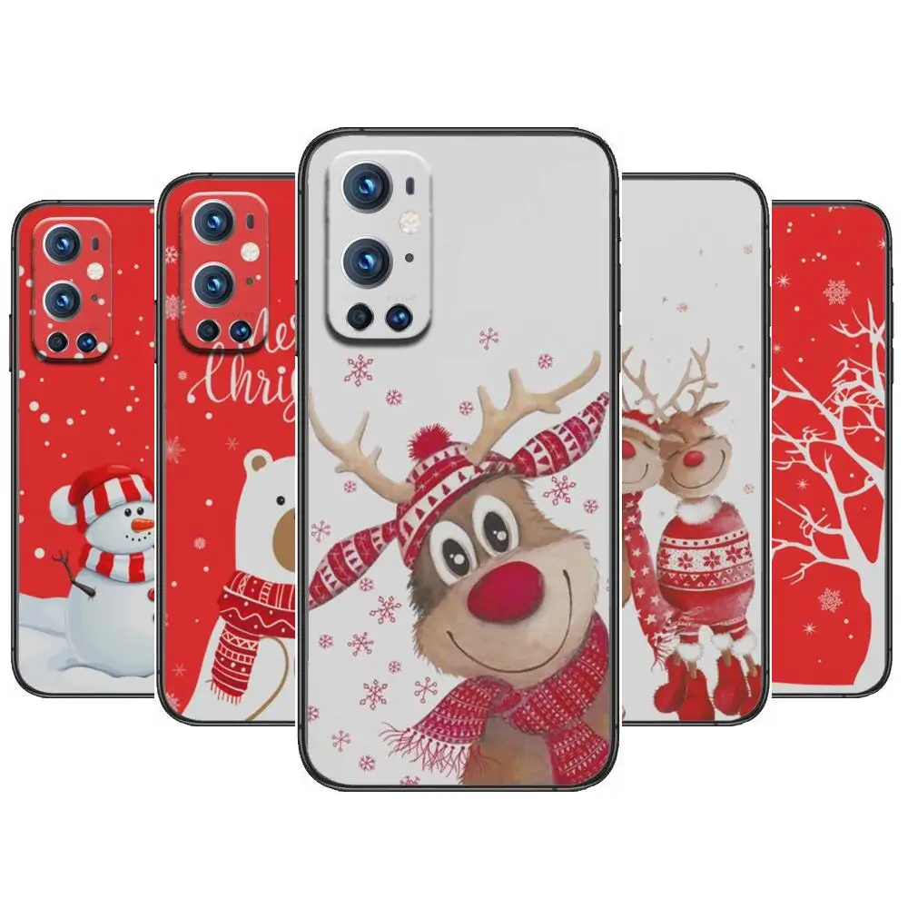 Cartoon Christmas OnePlus Nord N100 N10 5G 9 8 Pro 7 7Pro Juhul Telefoni Kaas OnePlus 7 Pro 1+6T 7T 5T 3T Juhul