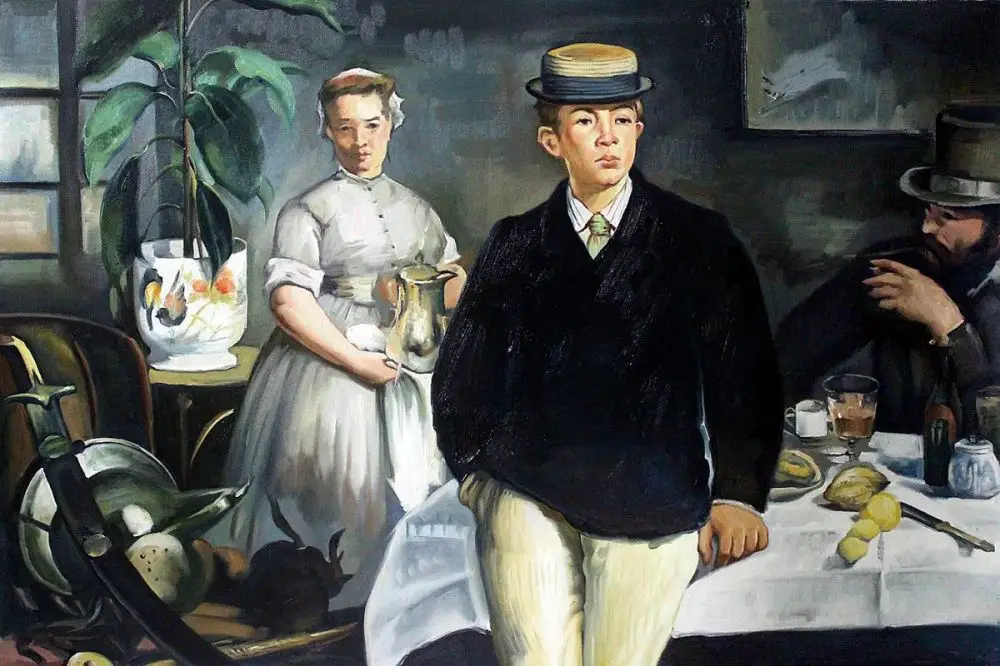 Klassikaline Seina Maali Hommikusöögiga Stuudio (Must Jakk) Edouard Manet Õli, Lõuend Seina Art Portrat