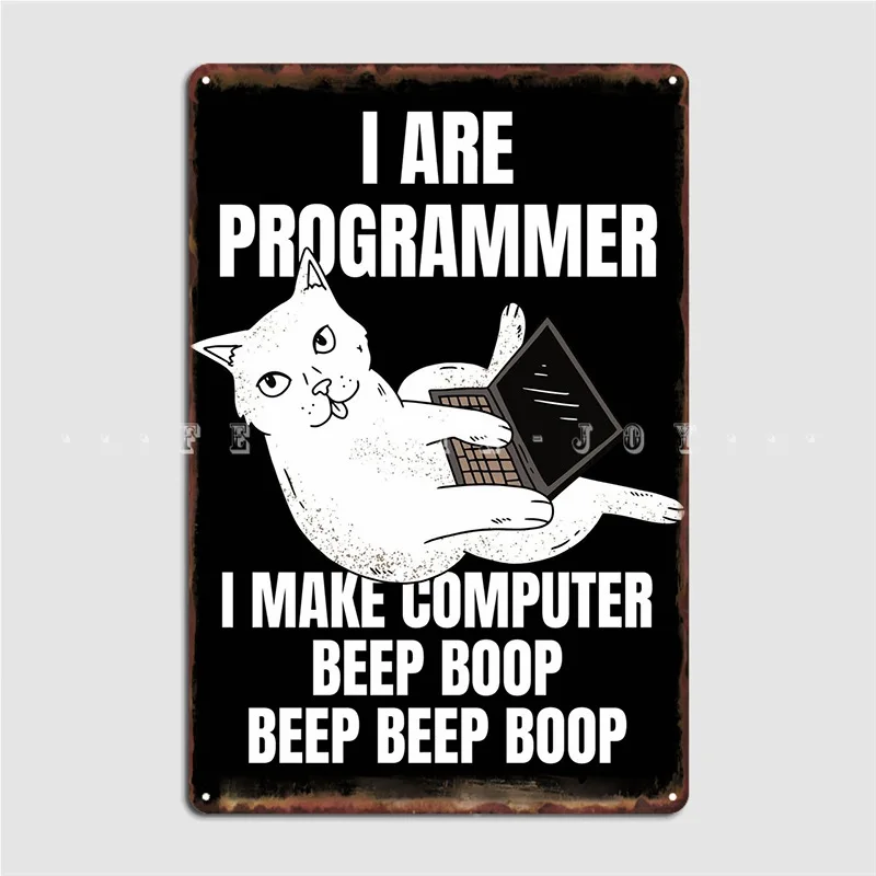 Ma Programmeerija Piiks Boop Plakat Metallist Tahvel Kino Köök Pubi Garaaž Teenetemärgi Laigud Tina Märk Plakat