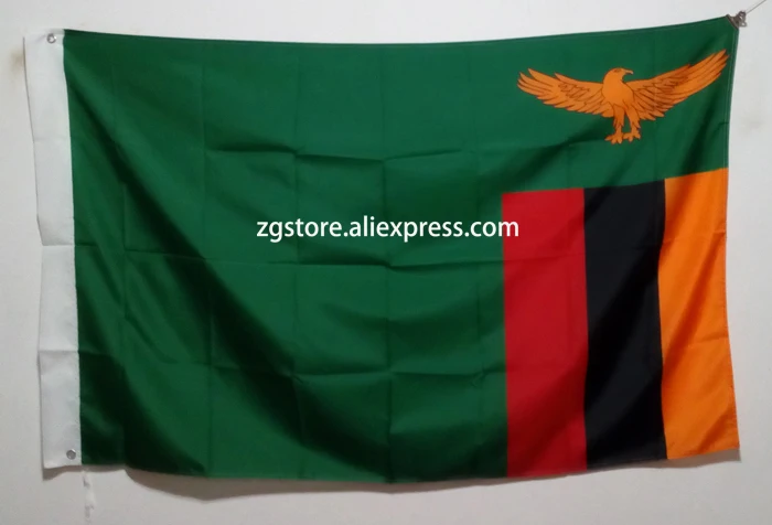 Sambia Lusaka Aafrika Riikide Lipu Üle Kogu Maailma kuum müü kaupu 3X5FT 150X90CM Banner messing metallist augud