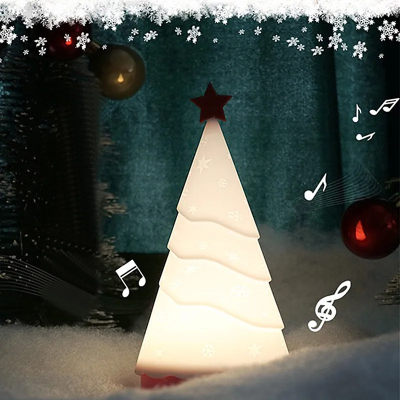 Värvikas Jõulupuu LED Night Light Muusika, Lapsed, Beebi Magamistoas Home Decor Kaunistused Magab Öösel Lamp jõulukinke