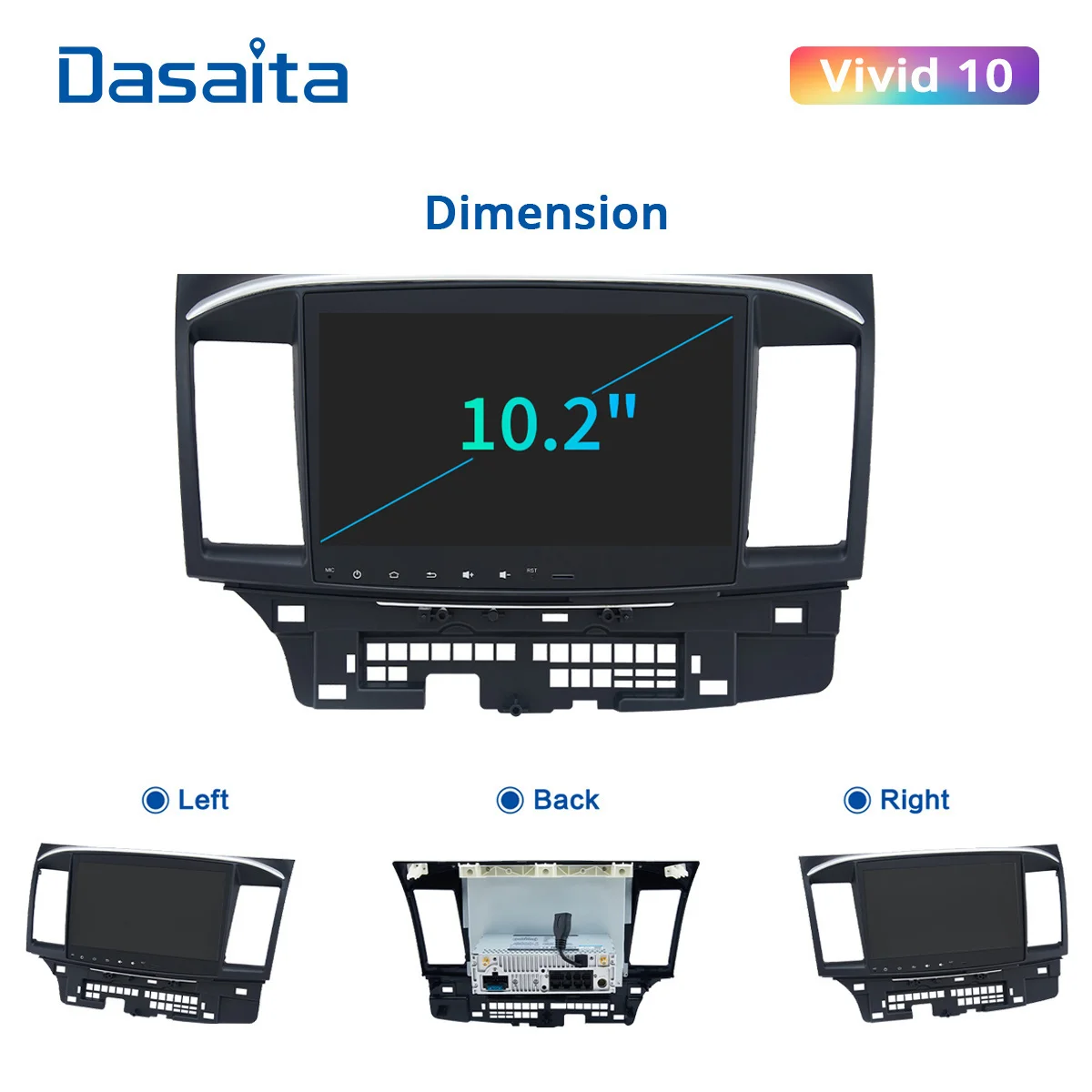 Dasaita Auto Raadio Mitsubishi Lancer EVO Sõiduki 2008 2009 2010 2011 2014 2015 2016 2017 Carplay Android Stereo GPS Navi tk
