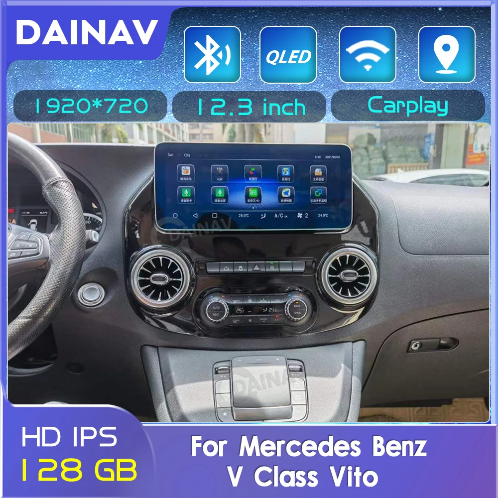 2 Din Android autoraadio Jaoks Mercedes Benz V-Klass Vito Viana Valente Metris W447 2016-2018 Auto Autoradio GPS Navigation player